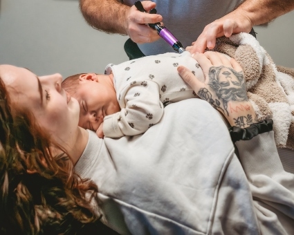 Activator technique used on baby