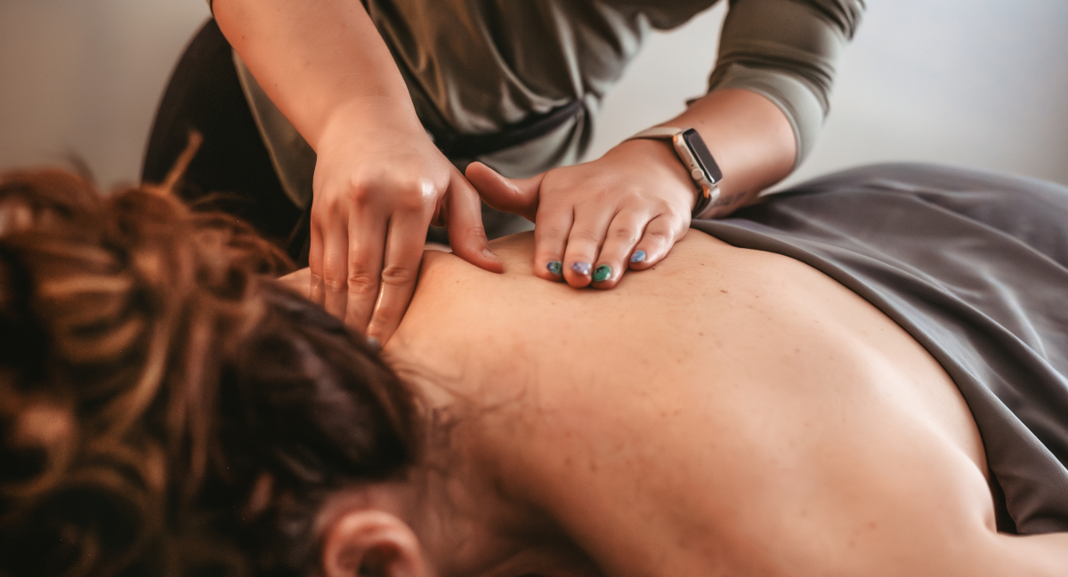 Massage therapy used on female patient