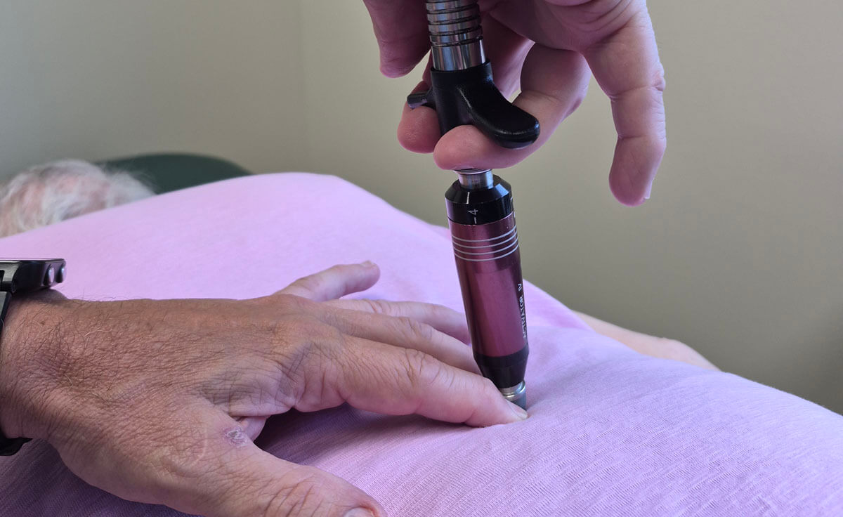 Close-up of activator adjustment