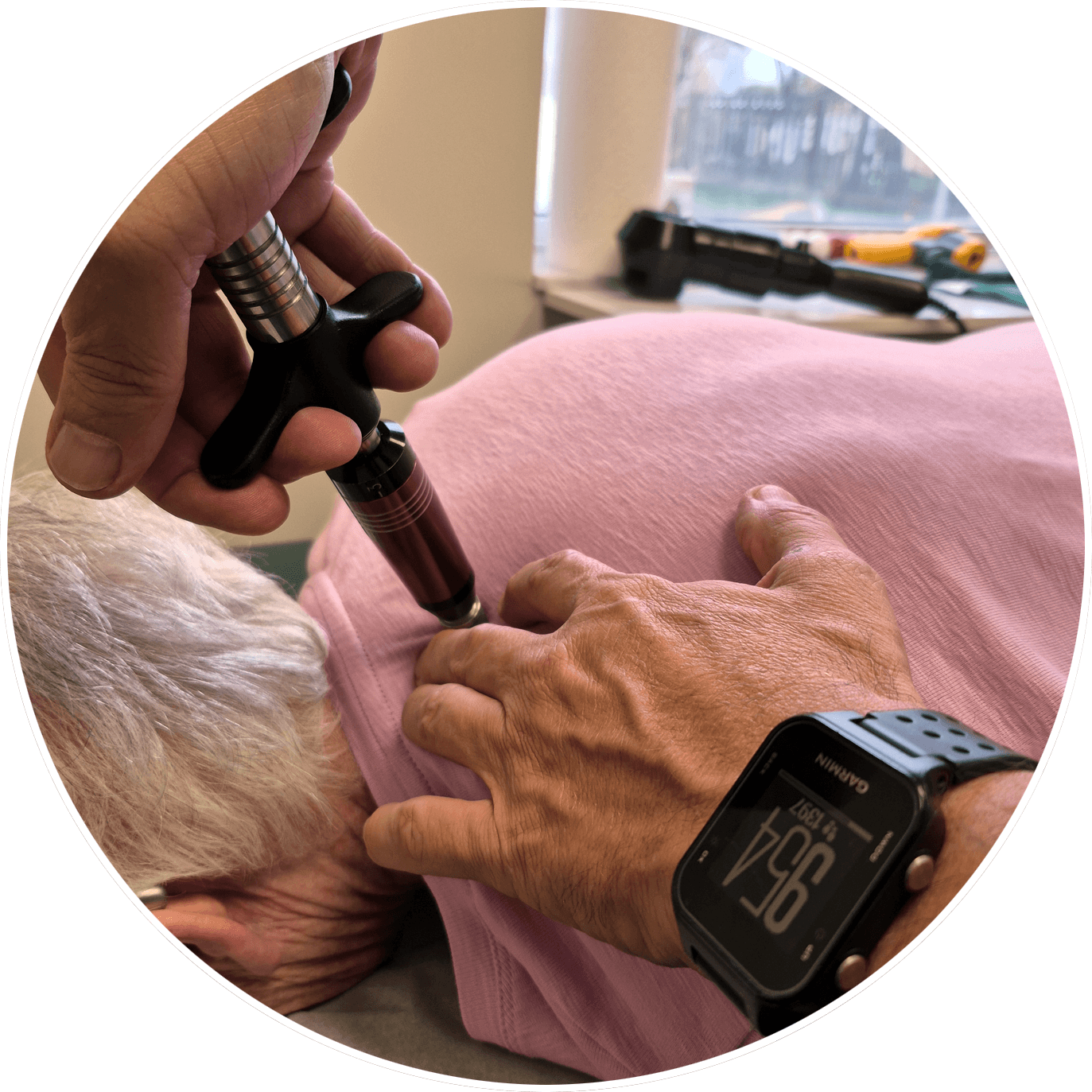 Man getting activator adjustment