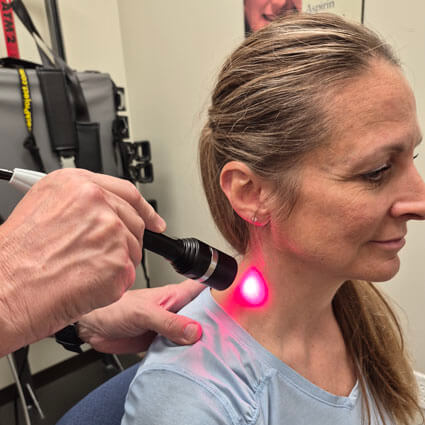 Laser Therapy Patient