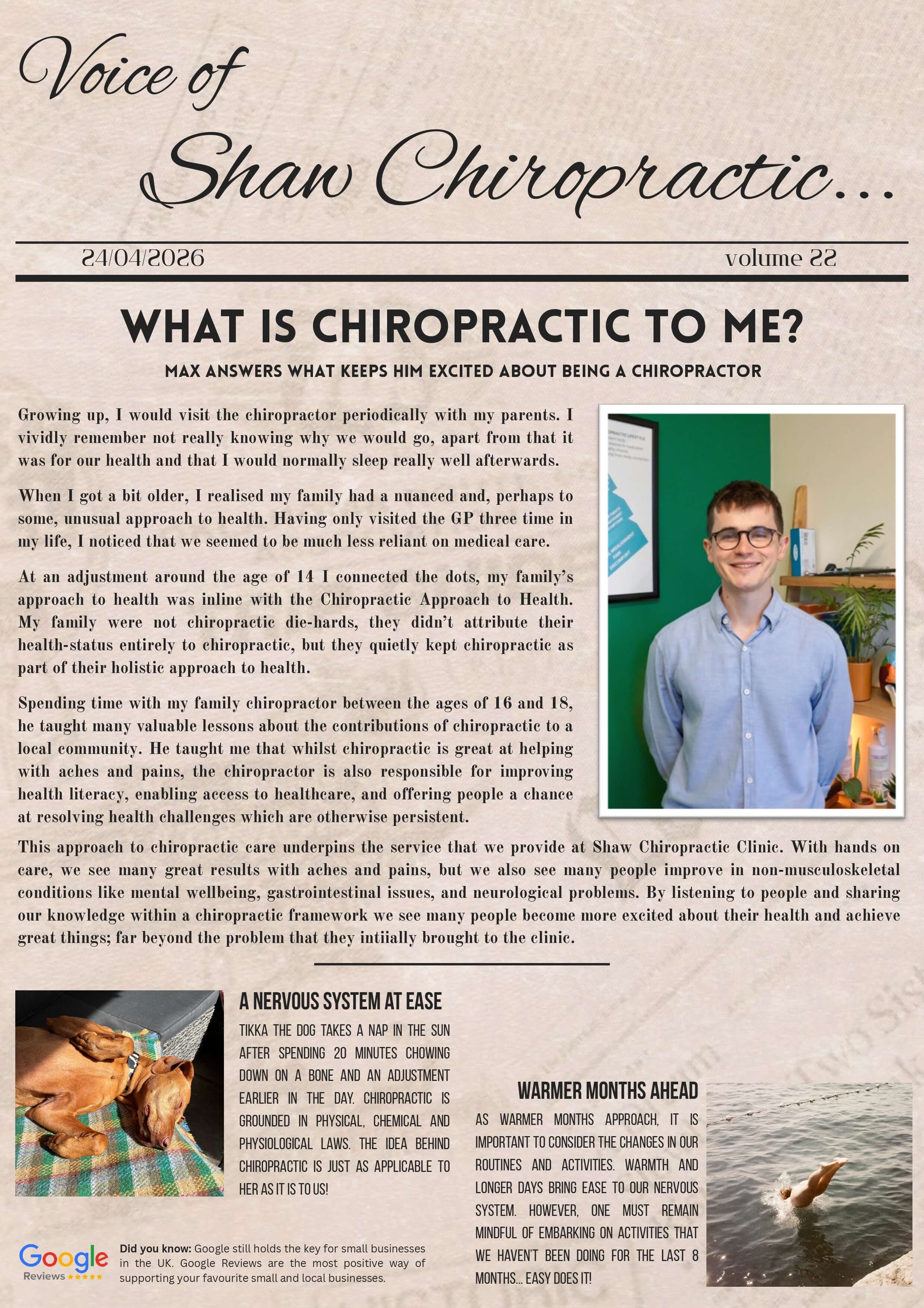  What is Chiropractic to me?