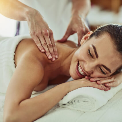 Massage therapy used to treat female patient