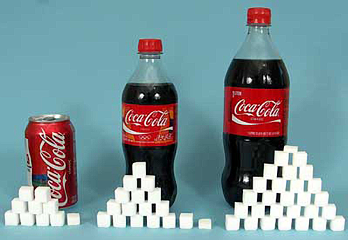 Yonkers Chiropractor demonstrates the amount of sugar in soda