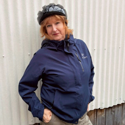 Amy Hunter in Bike Helmet