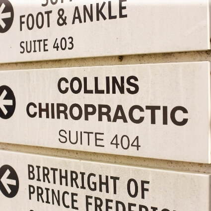 Collins Chiropractic Center sign