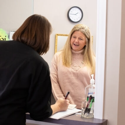 patient at our front desk