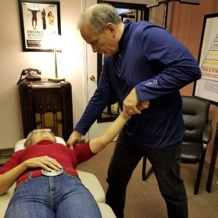 Female patient arm adjustment