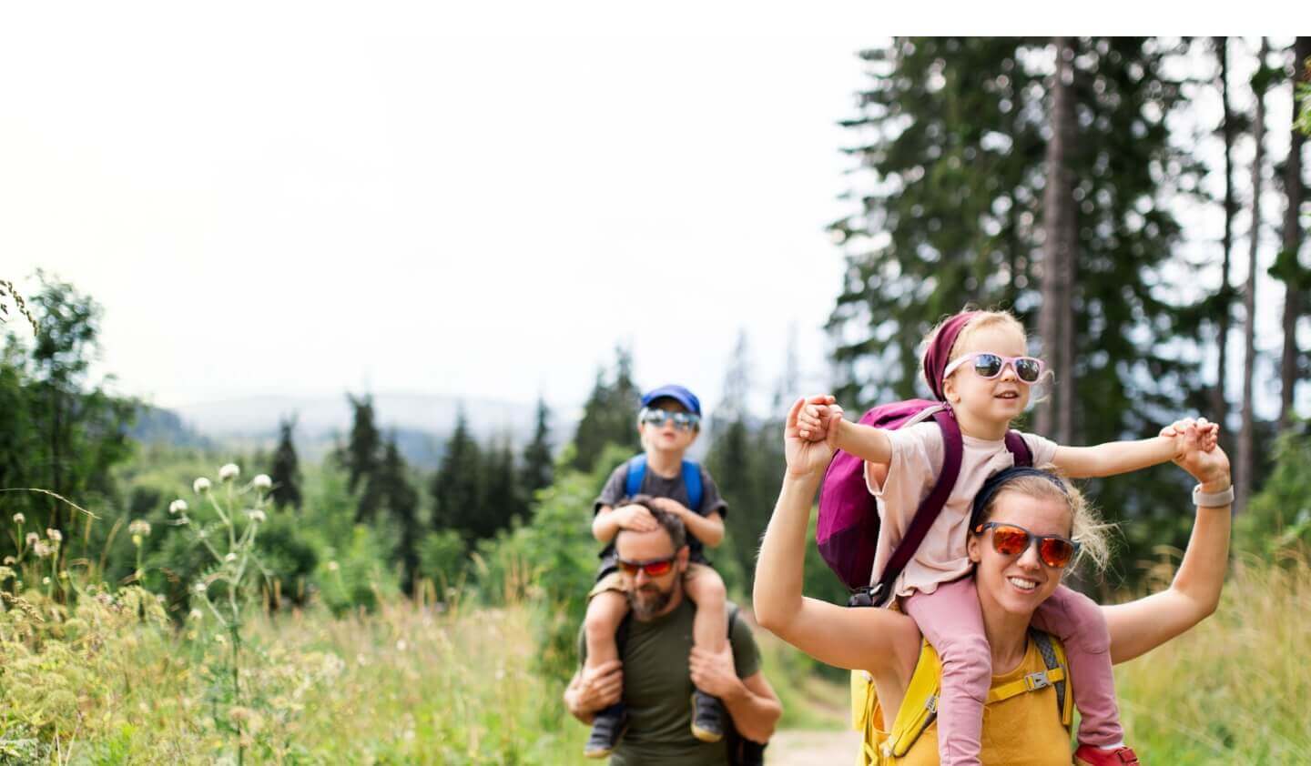 family hiking