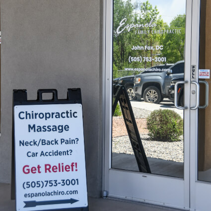Exterior sign for Espanola Family Chiropractic
