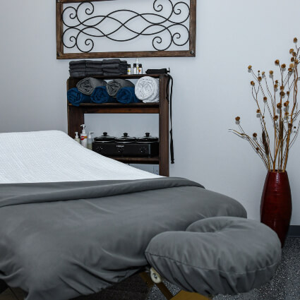 Massage therapy room