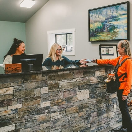 patient at our front desk