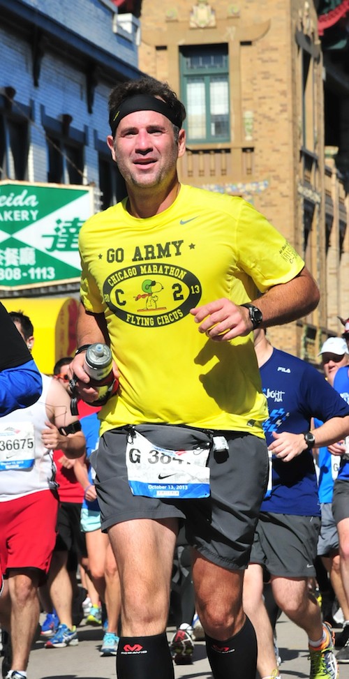 Dr. Eggleston running the Chicago Marathon