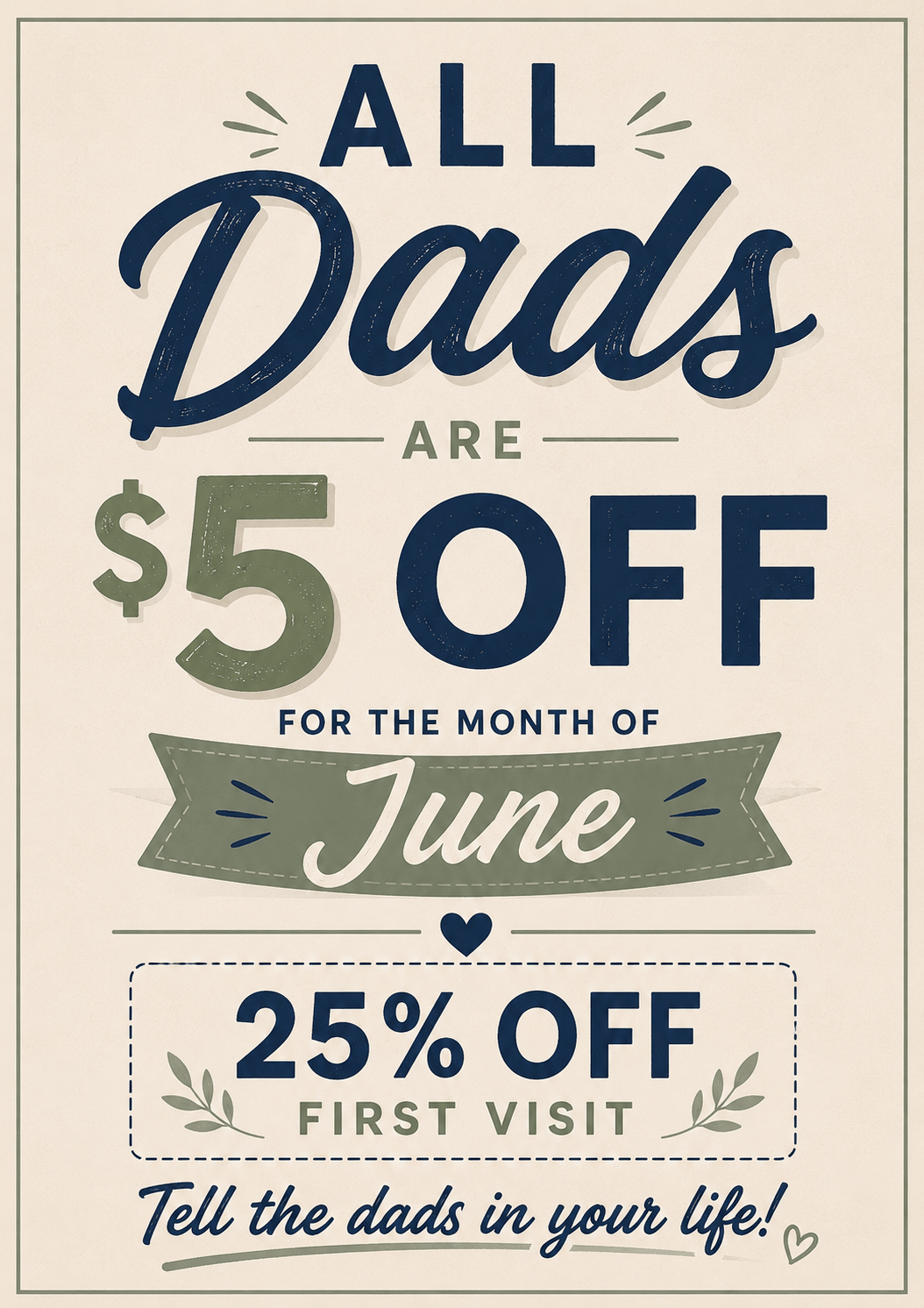 Dads are 5 off