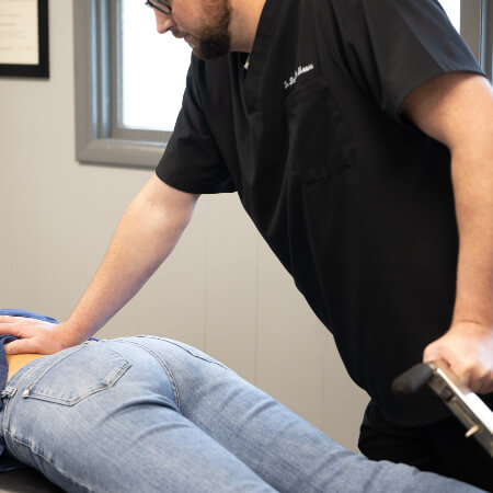 Muncie patient treated with Cox® Flexion Technique