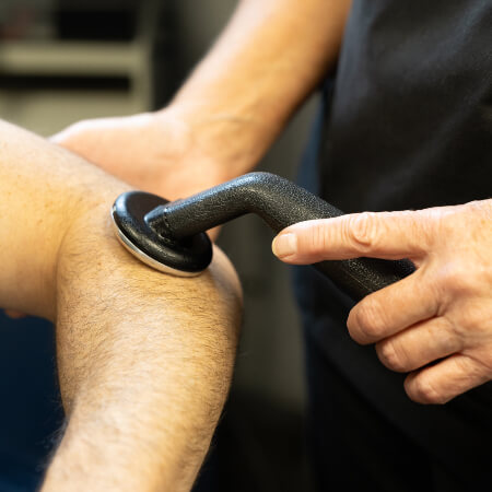 Patient trated with Therapeutic ultrasound