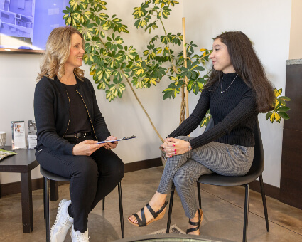 Meeting with patient