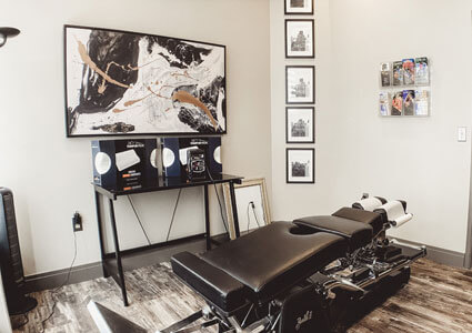 Chiropractic adjusting room