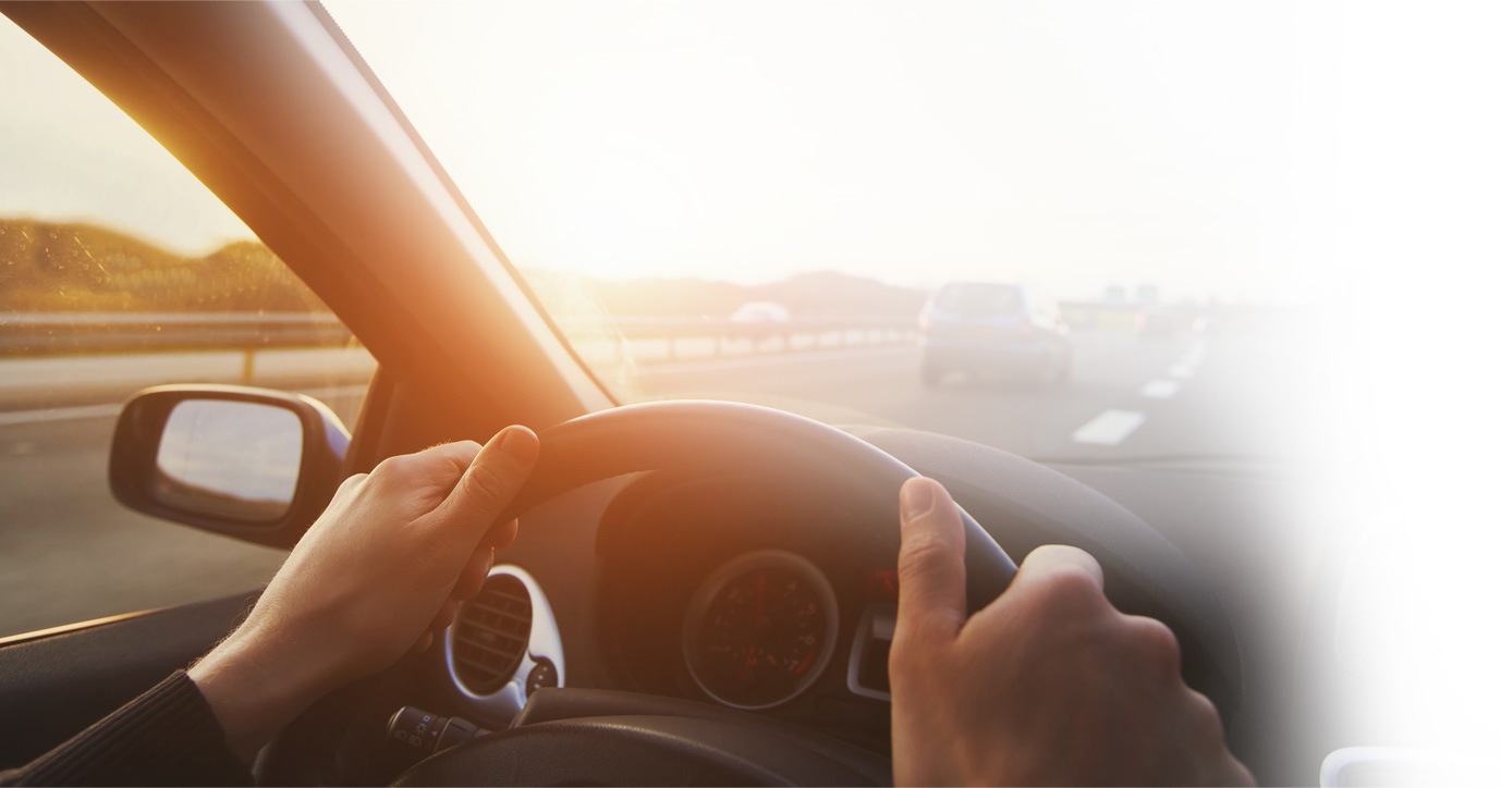 person driving car