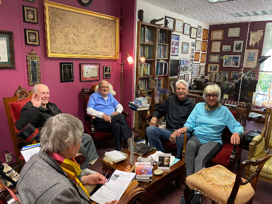 Smiling patients in reception room