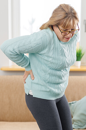 woman with disc isssues pain