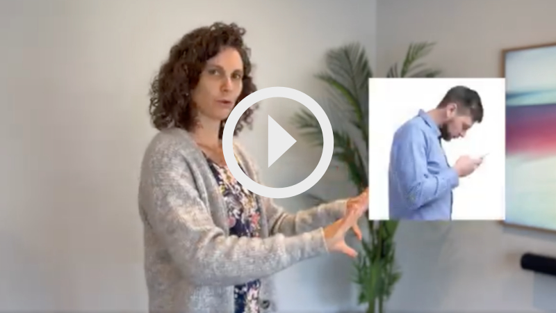 Our short video explains the strain we inflict on our neck with incorrect posture while using a device