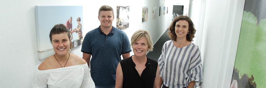 Hastings Chiropractor team: Rachael, Brody, Tamzin and Emma.