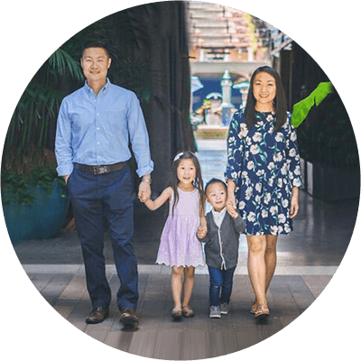 Dr Chun and family walking