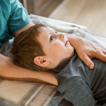 child being adjusted