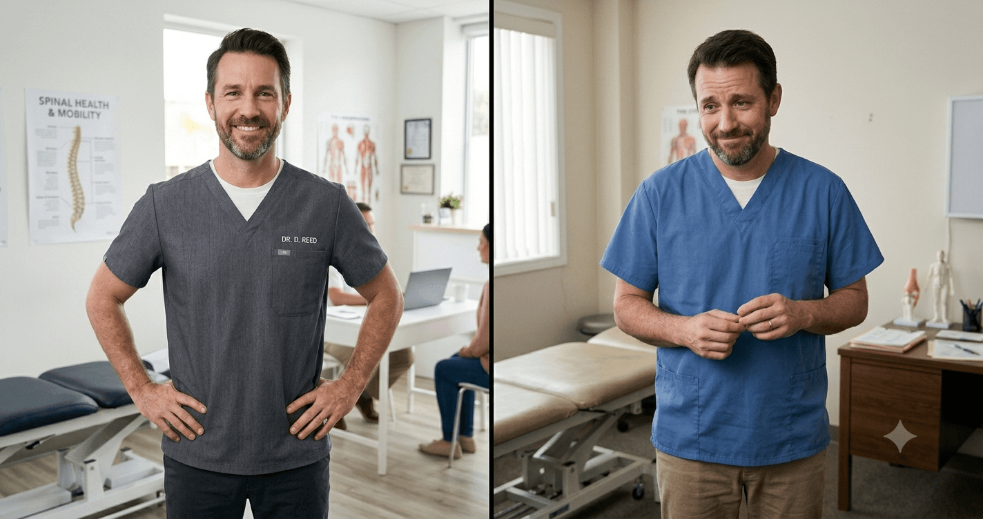 confident vs unconfident chiropractor