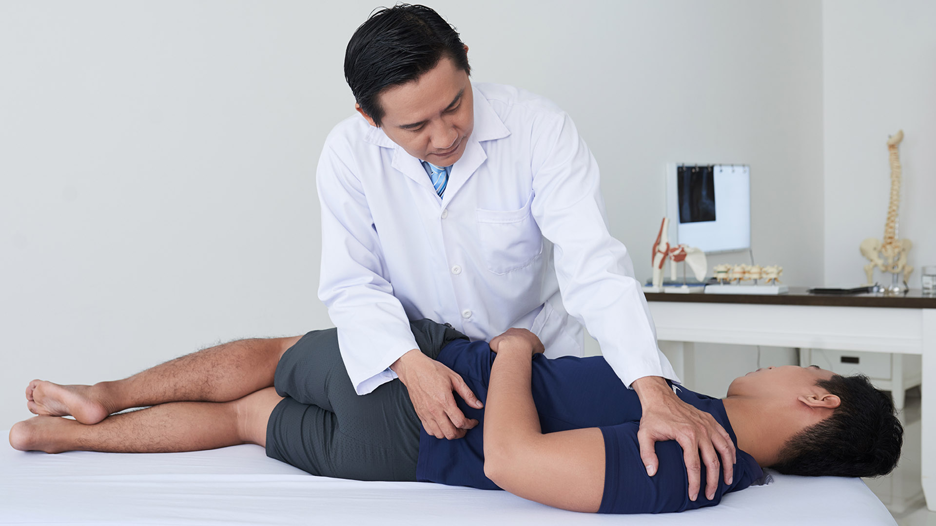 Patient at chiropractor