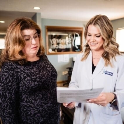 doctor talking with patient