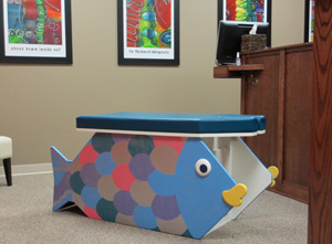 Rainbow Fish Chiropractic table for kids