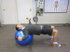 Chest Fly on Fitness Ball