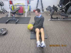 Seated Rotation with Medicine Ball