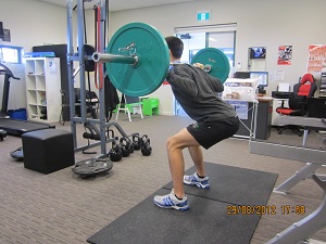 Barbell squat second position