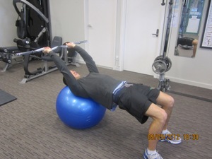 Triceps Extension on Fitness Ball