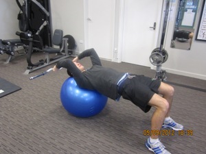 Triceps Extension on Fitness Ball