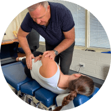 Chiropractor care adjustment