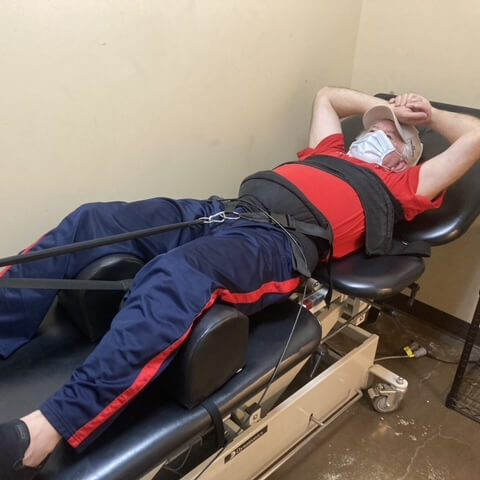 Hoover  patient being treated with Spinal Decompression