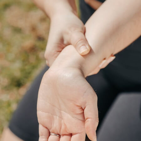 Woman with wrist pain