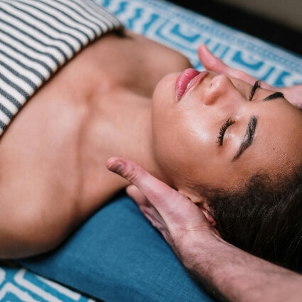 Female patient getting a massage