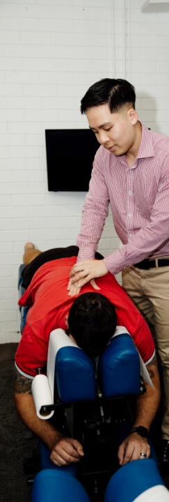 Back adjustment for male patient