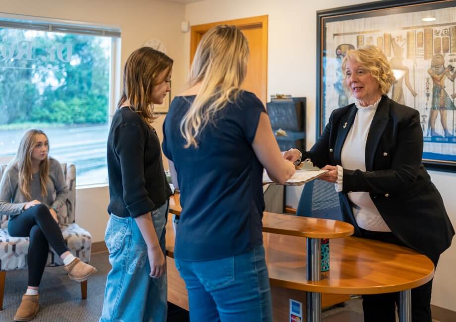 Patient signing form