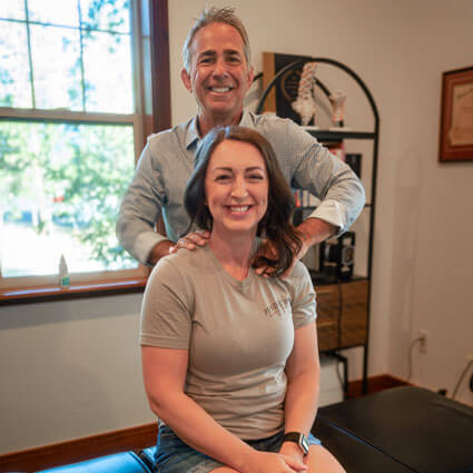 Dr. Tobey with happy patient