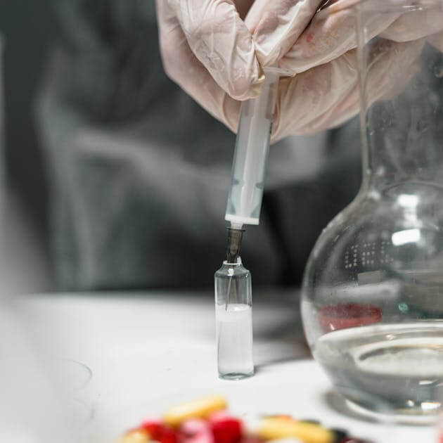 Scientist testing drugs