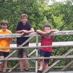 Boys on bridge