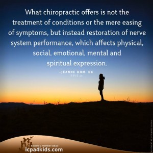 Chiropractic does not treat conditions