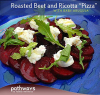 beet and ricotta pizza