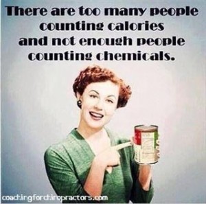 counting calories or chemicals
